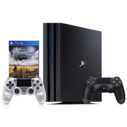 国行 PS4 Pro 1TB 黑色主机 + PS4 晶透手柄+