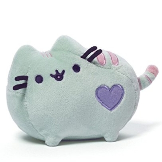 GUND Pusheen 爱心款小懒猫 浅绿色 6英寸（15cm）