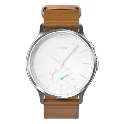 魅族 智能石英表 银色表盘+棕色皮带 9H硬度蓝