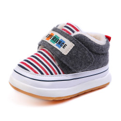 拉拉猪 冬季保暖棉鞋加绒宝宝儿童学步机能鞋