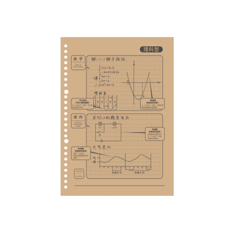 Guangbo 广博 多彩活页笔记本替芯 A5\/99张 2